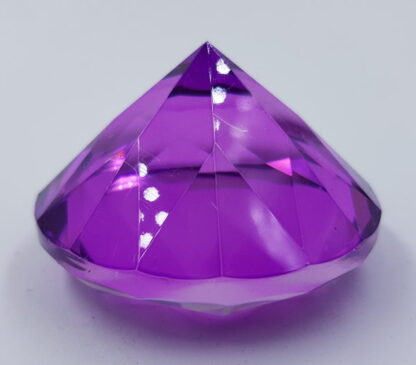 Stor lilla diamant 6cm krystal