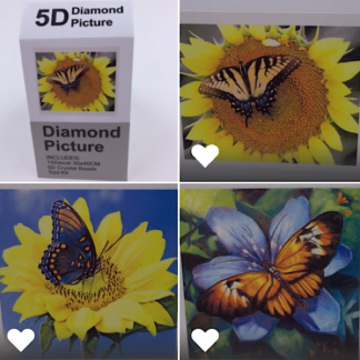 Diamond painting sommerfugle