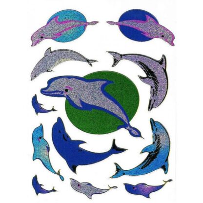 10 stickers delfiner sjov