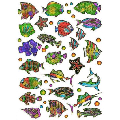 21 stickers eksotiske fisk sjov