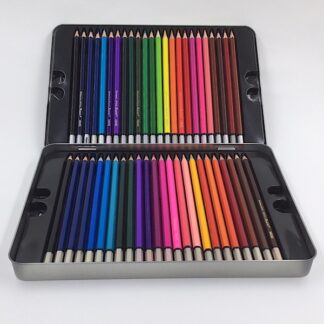 48 farveblyanter i metalæske til tegning og farvelægning