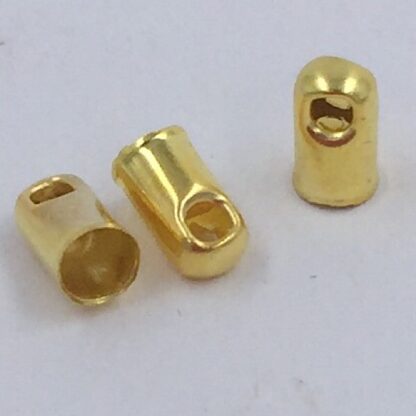 Endestykker af messing guld 4x6,6mm