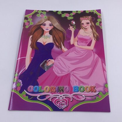 Malebog til børn med prinsesser på forsiden