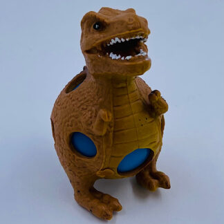 Dinosaurus stressbold brun med slim i maven