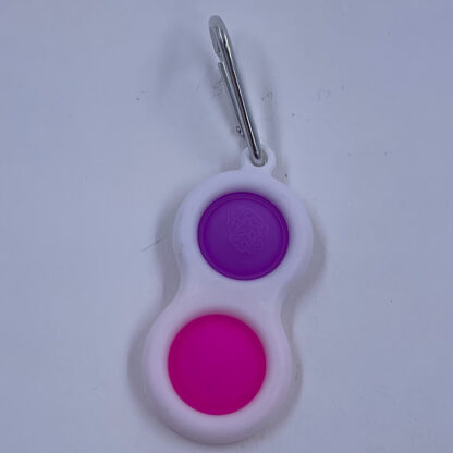 Simple Dimple nøglering med to pop lilla pink
