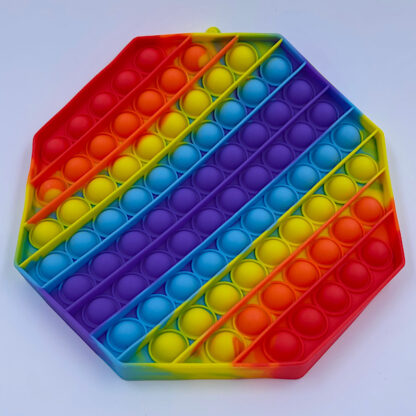 Kæmpe Oktagon Pop Fidget Regnbuefarvet Fidget Toy