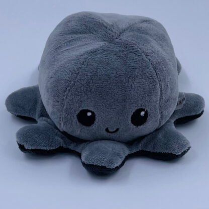 Octepus Reversible sort grå vendbar Blæksprutte Fidget Toy