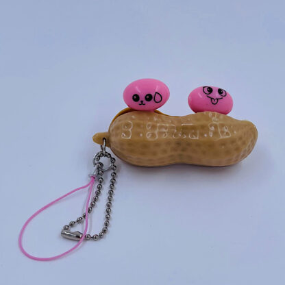 Pea Pop Peanut nøglering lyserød Fidget Toy