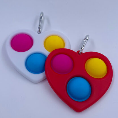 Simple Dimple Hjerte med tre pop Fidget Toy