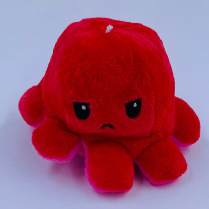 Moody Octopus Flip nøglering sur pink rød Små gaver
