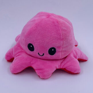 Octopus Reversible pink rød Glad Små gaver
