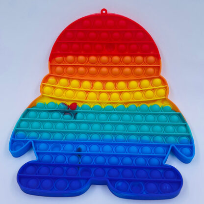Kæmpe Mega pingvin regnbuefarvet Pop it Fidget Toy