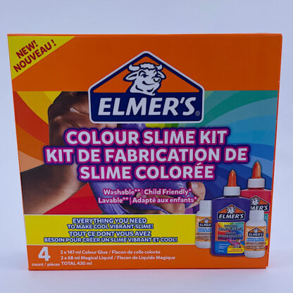 Elmers farvet slim sæt colour slime kit æske