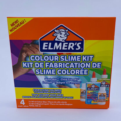 Elmers gennemsigtig slim sæt Colour slime kit æske