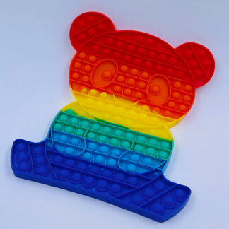Pop it regnbuefarvet bamse Fidget Toy