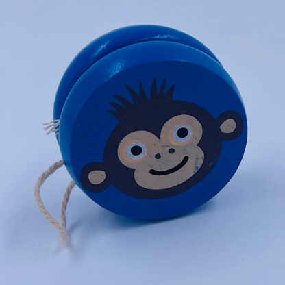 Træ yoyo blå med abe små gaver