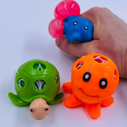 havdyr stressbolde som lille fidget toy der er sød og hjælper med stress samt behagelige at røre ved i 3 varianter og 3 farver små gaver