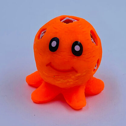 havdyr stressbolde som lille fidget toy der er sød og hjælper med stress samt behagelige at røre ved i 3 varianter og 3 farver små gaver orange blæksprutte