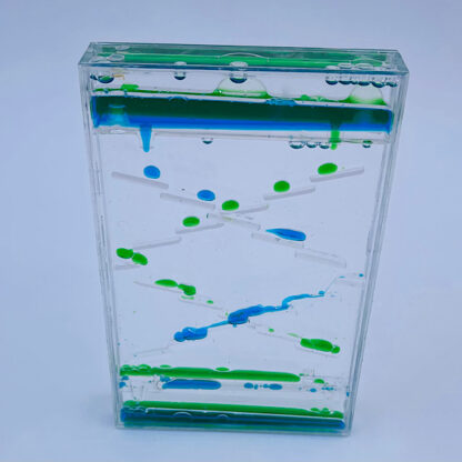 olie spil timeglas olie og vand oddly satisfying sjov og bobler små gaver i 4 varianter blå og grøn