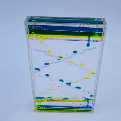 olie spil timeglas olie og vand oddly satisfying sjov og bobler små gaver i 4 varianter blå og gul