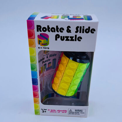 rotate og slide puzzle cylinder labyrint rubix cube rubixcube sort og hvid svær at klare hjernevrider sjov udfordring i 2 varianter black