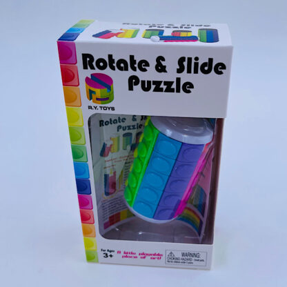 rotate og slide puzzle cylinder labyrint rubix cube rubixcube sort og hvid svær at klare hjernevrider sjov udfordring i 2 varianter white