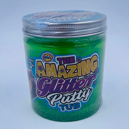 The amazing glitter putty tub Glimmer slim grøn i stor bøtte Små gaver