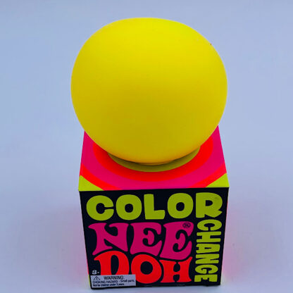 color change nee doh farveskift tofufyld skum stressbold needoh sjov legetøj fra sjovdk 3 farver såsom gul