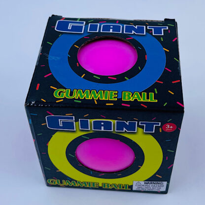 giant gummy ball gigantisk gummi bold en kæmpe bold der er stretchy og sticky I 4 farve varianter der er en stor stressbold som er sjov og underholdende smaa gaver pink