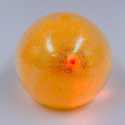 Glimmerbold med lys gul Glitter- Squeeze Ball Light Up Små gaver