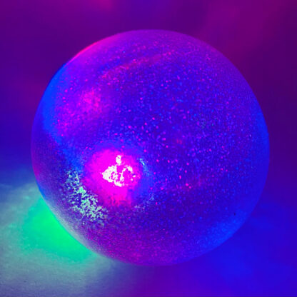 Glitter Squeeze Ball Light Up Lilla Squishy bold med lys Små gaver