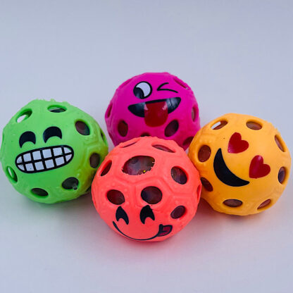 Stressbold med Emoji ansigter klemmebold Squishy bold Små gaver