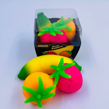 The Groovy fruit nee doh fruity package alt fra haven banan jordbær appelsin stressbold
