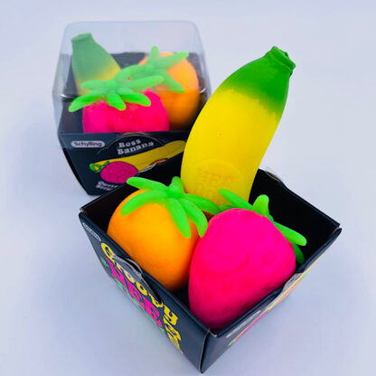 The Groovy fruit nee doh fruity package alt fra haven banan jordbær appelsin stressbold samlet