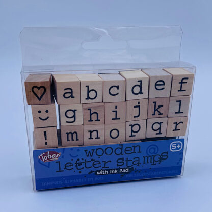 træ stempler med stempelpude alfabetet og tal falsk tattoo sjov og klassisk små gaver trælegetøj samlet