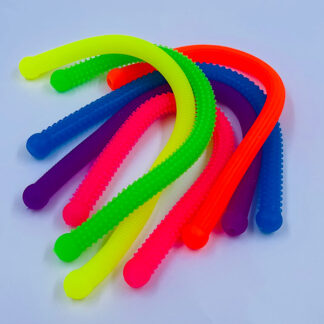 neon noodles pakke 6sk neon nudler luksus udgave riller knobber fantastiske legetøj stretchy samle pakke samlet