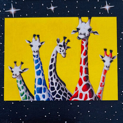 Giraffer i smarte farver Diamond painting 35x45 cm Diamond Art