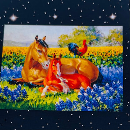 Hest med føl Diamond painting 35x45 cm Diamond Art