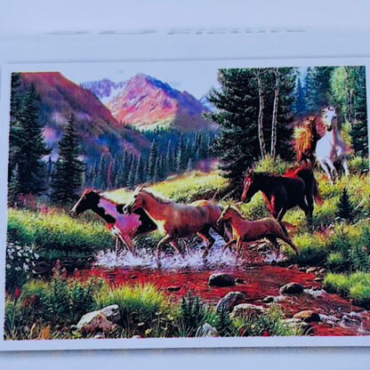 Heste i galop gennem bjerglandskab Diamond Painting 35x45 cm Diamond Art