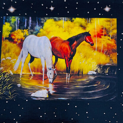 Heste ved skovsø Diamond Painting 35x45 cm Diamond Art