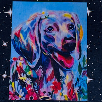 Hund i smukke farver Diamond Painting 35x45 cm Diamond Art