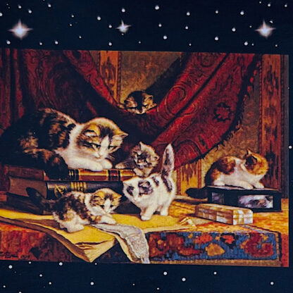 Kattefamilie i barokstue Diamond Painting 35x45 cm Diamond Art