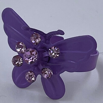 Lilla sommerfugl med diamanter justerbar ring af metal