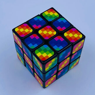 professorterning 3x3 regnbue farvet svær cube rubiks cube rubix udfordring flot og kompleks klassiker sjov 1 variant