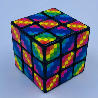 professorterning 3x3 regnbue farvet svær cube rubiks cube rubix udfordring flot og kompleks klassiker sjov cubes