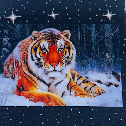 Tiger i sne Diamond Painting 35x45 cm Diamond Art