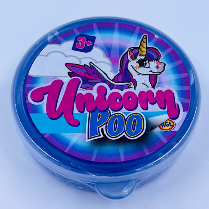 unicorn poo enhjøerning slim med glimmer 3 variant farver sjov og sød slim lilla