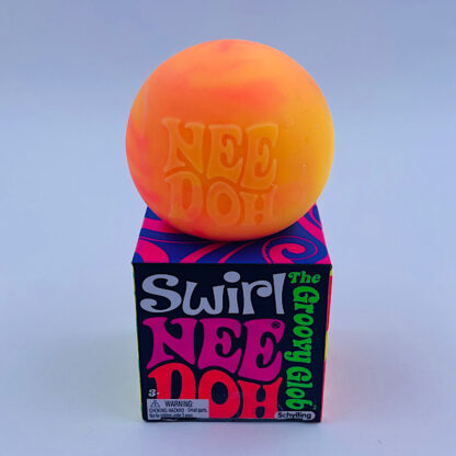 swirl nee doh the groovy globe kvalitets stressbold klemmebold schyling 3 farver 2 farver per orange