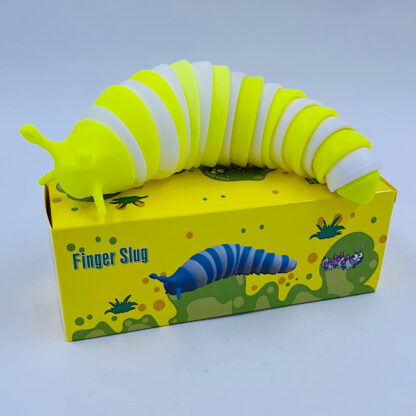 Slinky Slug Fidget TikTok gul hvid Kæmpe Snegl Fidget Toy Legetøj