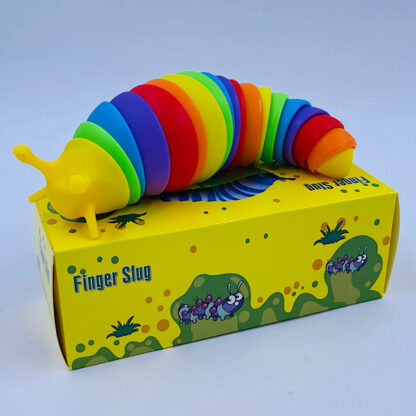 Slinky Slug Fidget TikTok Regnbuefarvet Snegl Fidget Toy Legetøj